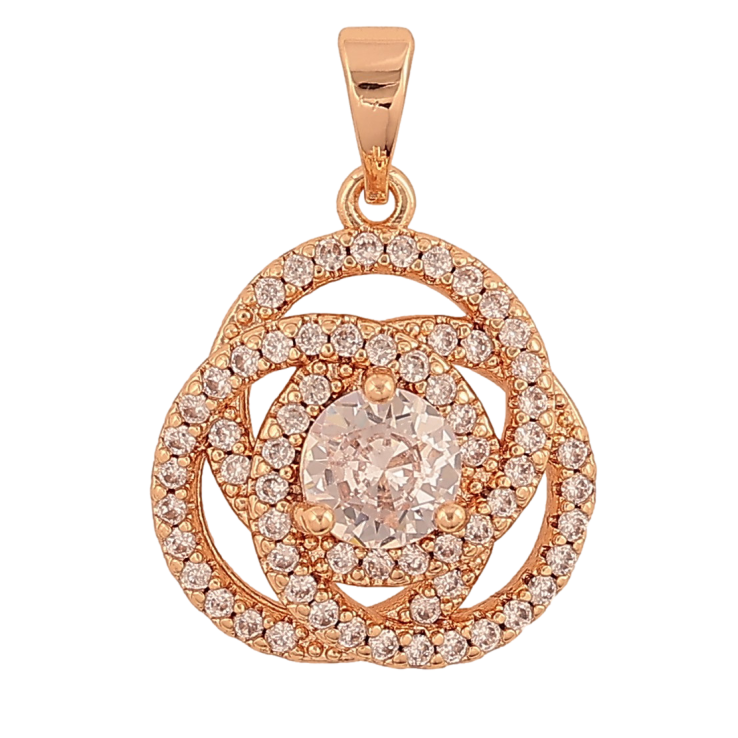 Кулон Xuping M&L цвет 18K "Декоративный цветок с кристаллами" для цепочки до 5мм фото №11