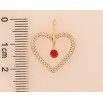 Кулон Xuping M&L колір 18K "Серце з кристалами і червоною емаллю" для ланцюжка до 4мм фото №2 Кулон Xuping M&L колір 18K "Серце з кристалами і червоною емаллю" для ланцюжка до 4мм фото №2