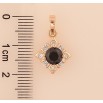 Кулон Xuping M&L цвет 18K "Ромбовая подвеска с черным кристаллом" для цепочки до 5мм фото №2 Кулон Xuping M&L цвет 18K "Ромбовая подвеска с черным кристаллом" для цепочки до 5мм фото №2