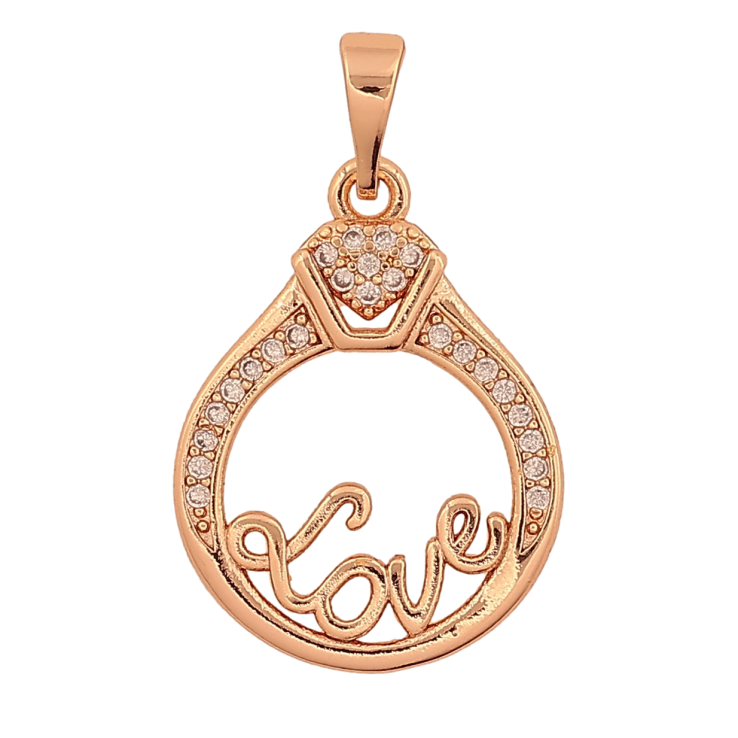 Кулон Xuping M&L цвет 18K "Love" для цепочки до 5мм фото №5 Кулон Xuping M&L цвет 18K "Love" для цепочки до 5мм фото №5