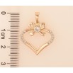 Кулон Xuping M&L цвет 18K "Сердечко с бантом" для цепочки до 5мм фото №2 Кулон Xuping M&L цвет 18K "Сердечко с бантом" для цепочки до 5мм фото №2