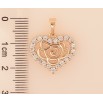 Кулон Xuping M&L цвет 18K "Сердечко с цветком" для цепочки до 5мм фото №2