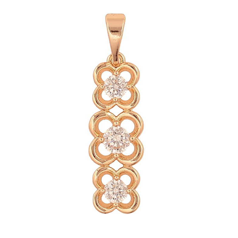 Кулон Xuping M&L колір 18K "Три квіточки з кристалами" для ланцюжка до 5мм фото №1 Кулон Xuping M&L колір 18K "Три квіточки з кристалами" для ланцюжка до 5мм фото №1