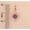 Кулон Xuping M&L цвет 18K "Ромбовая подвеска с сиреневым кристаллом" для цепочки до 5мм фото №3 Кулон Xuping M&L цвет 18K "Ромбовая подвеска с сиреневым кристаллом" для цепочки до 5мм фото №3