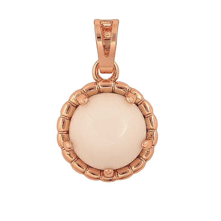 Кулон Xuping цвет Позолота РО "Белый камень" для цепочки до 5мм фото №11