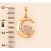 Кулон Xuping цвет Позолота 18K "Полумесяц с сердечком" для цепочки до 6мм фото №2 Кулон Xuping цвет Позолота 18K "Полумесяц с сердечком" для цепочки до 6мм фото №2