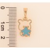 Кулон Xuping цвет Позолота 18K "Мишка с голубой звездой" для цепочки до 5мм фото №2 Кулон Xuping цвет Позолота 18K "Мишка с голубой звездой" для цепочки до 5мм фото №2