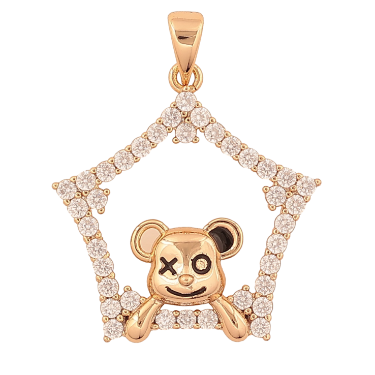 Кулон Xuping цвет Позолота 18K "Мишка" для цепочки до 4мм фото №3