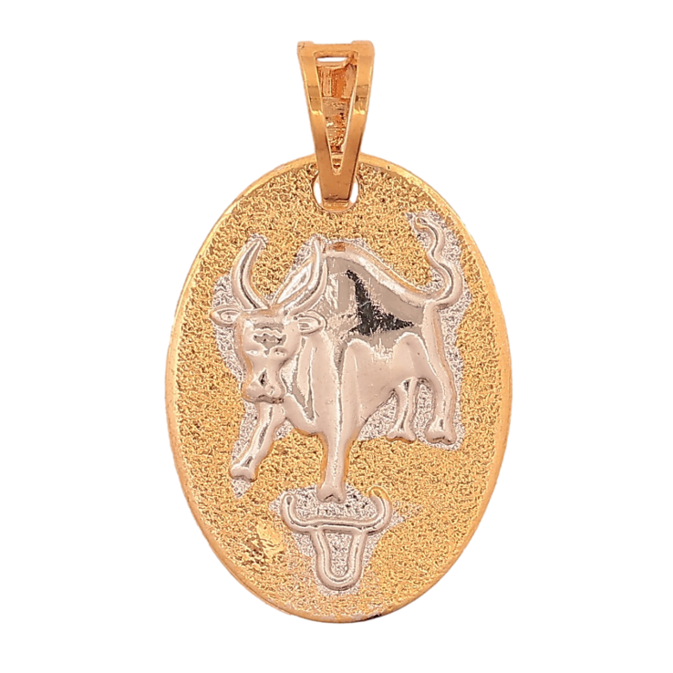 Кулон Xuping цвет Позолота 18K + Родий "Знак Зодиака Телец" для цепочки до 7мм фото №17