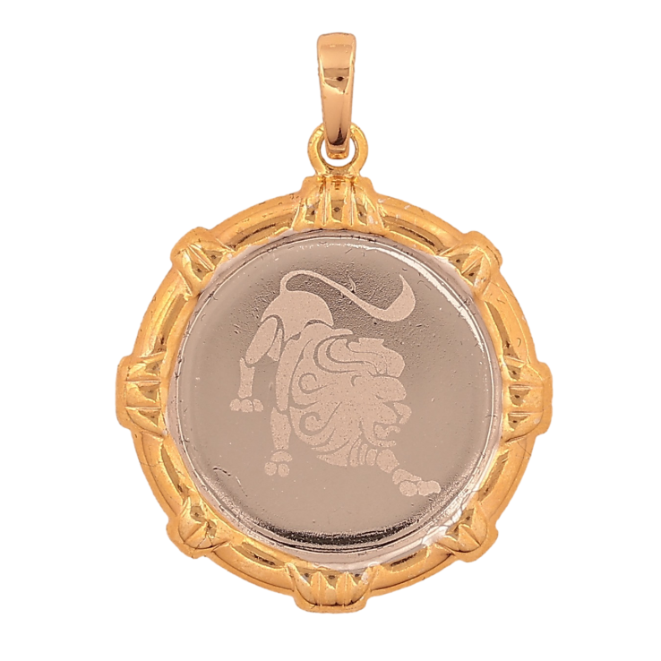 Кулон Xuping цвет Позолота 18K + Родий "Знак Зодиака Лев" для цепочки до 5мм фото №4