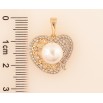 Кулон Xuping цвет Позолота 18K "Сердечко с инкрустацией кристаллами и жемчужиной" для цепочки до 6мм фото №2 Кулон Xuping цвет Позолота 18K "Сердечко с инкрустацией кристаллами и жемчужиной" для цепочки до 6мм фото №2