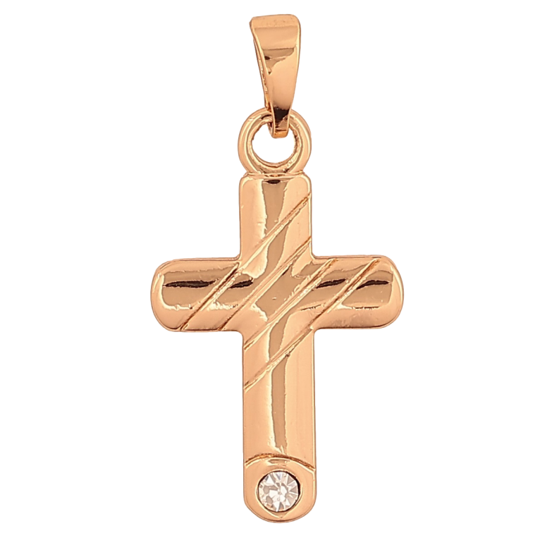Кулон Xuping колір Позолота 18K "Хрест з кристалом" для ланцюжка до 5мм фото №17