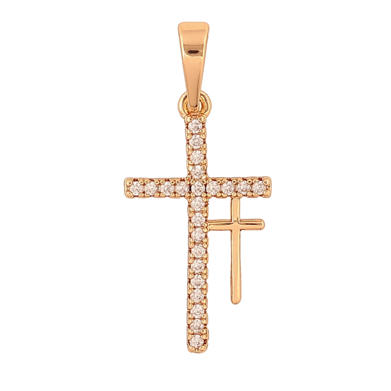 Кулон Xuping колір Позолота 18K "Хрест з кристалами" для ланцюжка до 6мм фото №9 Кулон Xuping колір Позолота 18K "Хрест з кристалами" для ланцюжка до 6мм фото №9