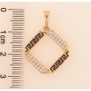 Кулон Xuping цвет Позолота 18K "Инкрустация кристаллами с греческим узором" для цепочки до 6мм фото №2 Кулон Xuping цвет Позолота 18K "Инкрустация кристаллами с греческим узором" для цепочки до 6мм фото №2