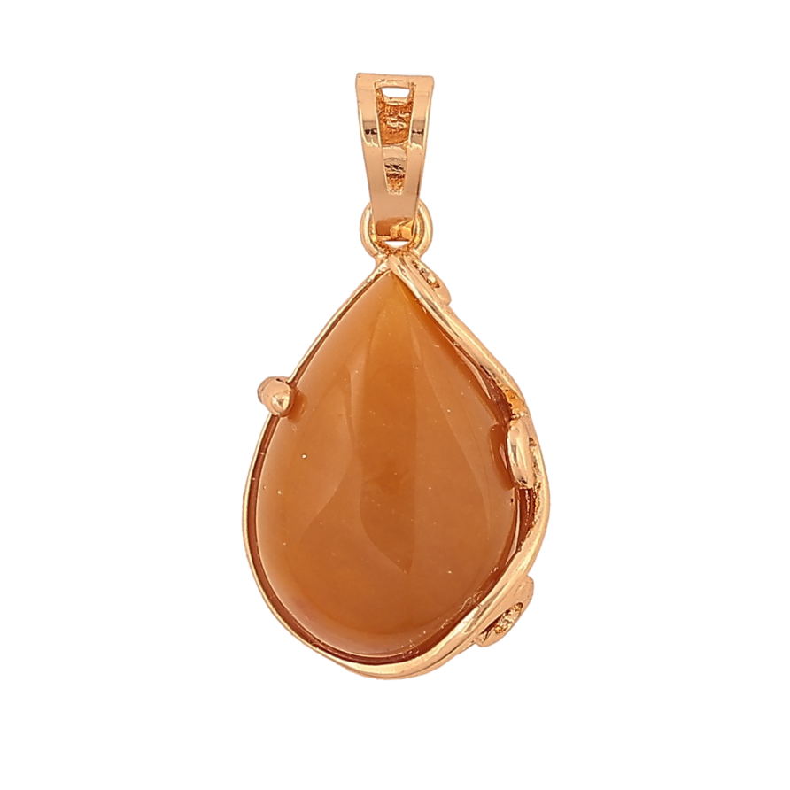 Кулон Xuping цвет Позолота 18K "Капелька с коричневым камнем" для цепочки до 5мм фото №1 Кулон Xuping цвет Позолота 18K "Капелька с коричневым камнем" для цепочки до 5мм фото №1