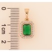 Кулон Xuping цвет Позолота 18K "Зеленый кристалл в обрамлении" для цепочки до 5мм фото №2 Кулон Xuping цвет Позолота 18K "Зеленый кристалл в обрамлении" для цепочки до 5мм фото №2