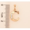 Кулон Xuping цвет Позолота 18K "Буква C" для цепочки до 5мм фото №2 Кулон Xuping цвет Позолота 18K "Буква C" для цепочки до 5мм фото №2
