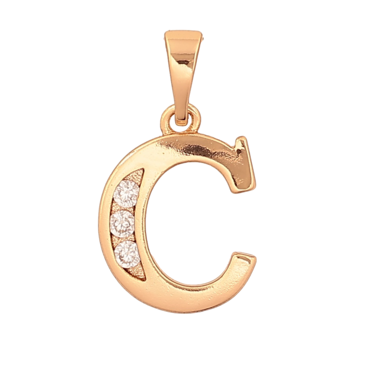 Кулон Xuping цвет Позолота 18K "Буква C" для цепочки до 5мм фото №10