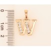 Кулон Xuping колір Позолота 18K "Літера W" для ланцюжка до 5мм фото №2 Кулон Xuping колір Позолота 18K "Літера W" для ланцюжка до 5мм фото №2