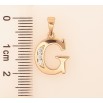 Кулон Xuping цвет Позолота 18K "Буква G" для цепочки до 5мм фото №2