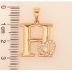 Кулон Xuping цвет Позолота 18K "Буква H с сердечком" для цепочки до 7мм фото №2 Кулон Xuping цвет Позолота 18K "Буква H с сердечком" для цепочки до 7мм фото №2
