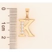 Кулон Xuping цвет Позолота 18K "Буква K" для цепочки до 5мм фото №2 Кулон Xuping цвет Позолота 18K "Буква K" для цепочки до 5мм фото №2