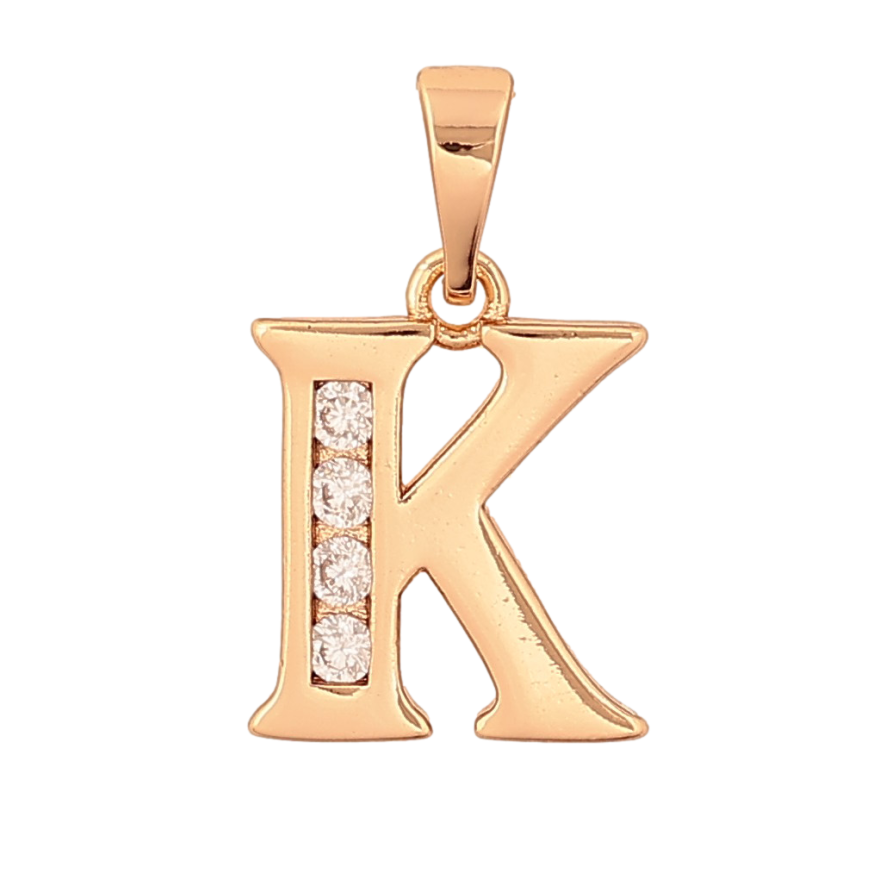 Кулон Xuping цвет Позолота 18K "Буква K" для цепочки до 5мм фото №1 Кулон Xuping цвет Позолота 18K "Буква K" для цепочки до 5мм фото №1