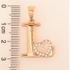 Кулон Xuping цвет Позолота 18K "Буква L с сердечком" для цепочки до 7мм фото №2 Кулон Xuping цвет Позолота 18K "Буква L с сердечком" для цепочки до 7мм фото №2