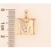 Кулон Xuping цвет Позолота 18K "Буква M" для цепочки до 5мм фото №2 Кулон Xuping цвет Позолота 18K "Буква M" для цепочки до 5мм фото №2