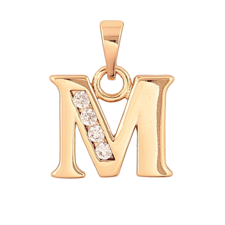 Кулон Xuping цвет Позолота 18K "Буква M" для цепочки до 5мм фото №15