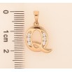 Кулон Xuping цвет Позолота 18K "Буква Q" для цепочки до 5 мм фото №2