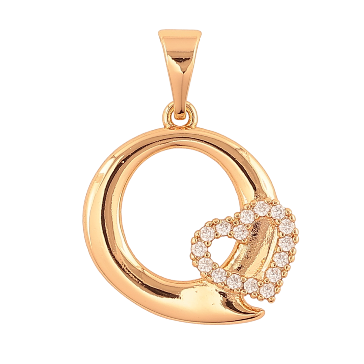 Кулон Xuping цвет Позолота 18K "Буква Q с сердечком" для цепочки до 7мм фото №25