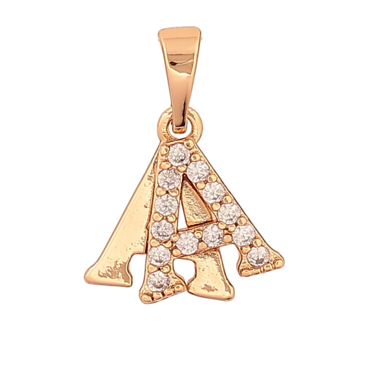 Кулон Xuping цвет Позолота 18K "Буква А" для цепочки до 5мм фото №7