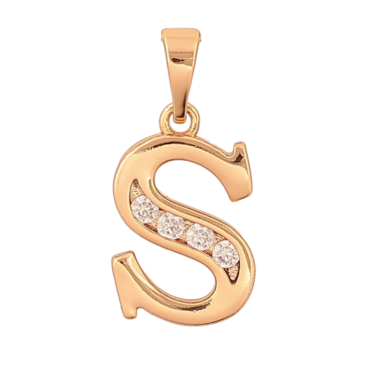 Кулон Xuping цвет Позолота 18K "Буква S" для цепочки до 5 мм фото №18