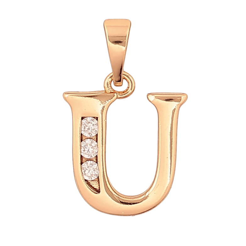 Кулон Xuping цвет Позолота 18K "Буква U" для цепочки до 5 мм фото №5