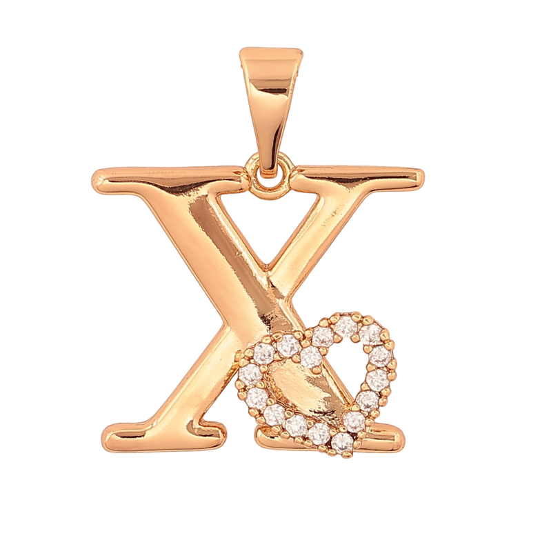 Кулон Xuping колір Позолота 18K "Літера Х з серцем" для ланцюжка до 7мм фото №22 Кулон Xuping колір Позолота 18K "Літера Х з серцем" для ланцюжка до 7мм фото №22