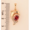 Кулон Xuping цвет Позолота 18K "Дельфин с красным кристаллом" для цепочки до 6мм фото №2 Кулон Xuping цвет Позолота 18K "Дельфин с красным кристаллом" для цепочки до 6мм фото №2