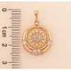 Кулон Xuping цвет Позолота 18K "Цветочный узор с кристаллами" для цепочки до 5мм фото №2