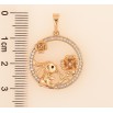 Кулон Xuping цвет Позолота 18K "Зайчик с цветочком" для цепочки до 6мм фото №2