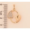 Кулон Xuping цвет Позолота 18K "Сердечки с кристаллами" для цепочки до 5мм фото №2 Кулон Xuping цвет Позолота 18K "Сердечки с кристаллами" для цепочки до 5мм фото №2