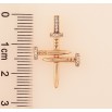 Кулон Xuping цвет Позолота 18K "Крест из гвоздей с кристаллами" для цепочки до 2мм фото №2