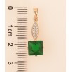 Кулон Xuping колір Позолота 18K "Візерунок із зеленим кристалом" для ланцюжка до 5мм фото №2 Кулон Xuping колір Позолота 18K "Візерунок із зеленим кристалом" для ланцюжка до 5мм фото №2