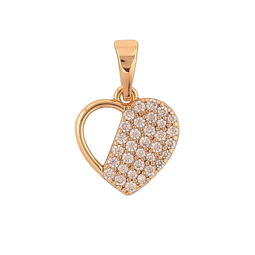 Кулон Xuping цвет Позолота 18K "Сердечко с инкрустацией кристаллами" для цепочки до 5мм фото №1 Кулон Xuping цвет Позолота 18K "Сердечко с инкрустацией кристаллами" для цепочки до 5мм фото №1