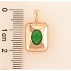Кулон Xuping цвет Позолота 18K "Вставка зеленый кристалл" для цепочки до 4мм фото №2