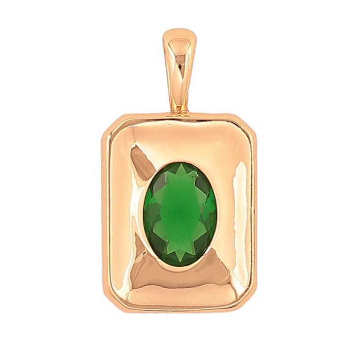 Кулон Xuping цвет Позолота 18K "Вставка зеленый кристалл" для цепочки до 4мм фото №16