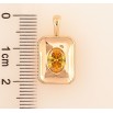 Кулон Xuping цвет Позолота 18K "Вставка золотистый кристалл" для цепочки до 4мм фото №2 Кулон Xuping цвет Позолота 18K "Вставка золотистый кристалл" для цепочки до 4мм фото №2