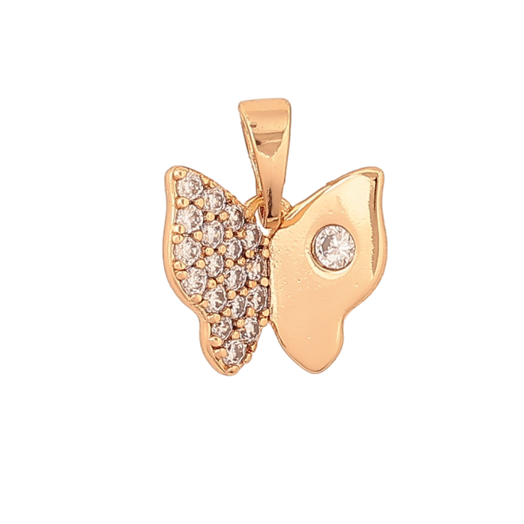 Кулон Xuping цвет Позолота 18K "Бабочка с кристаллами" для цепочки до 5мм фото №3
