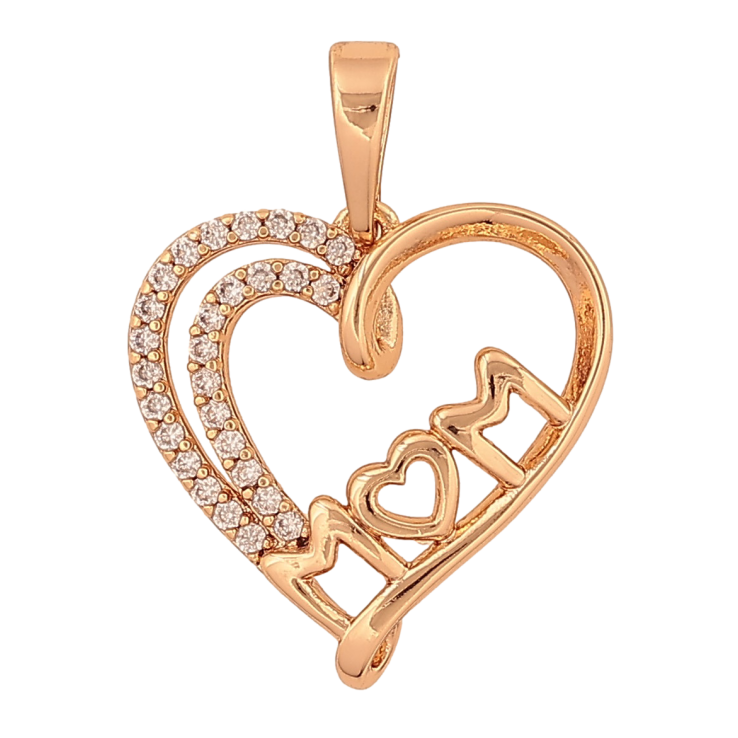 Кулон Xuping цвет Позолота 18K "Сердечко с надписью Мама" для цепочки до 6мм фото №21