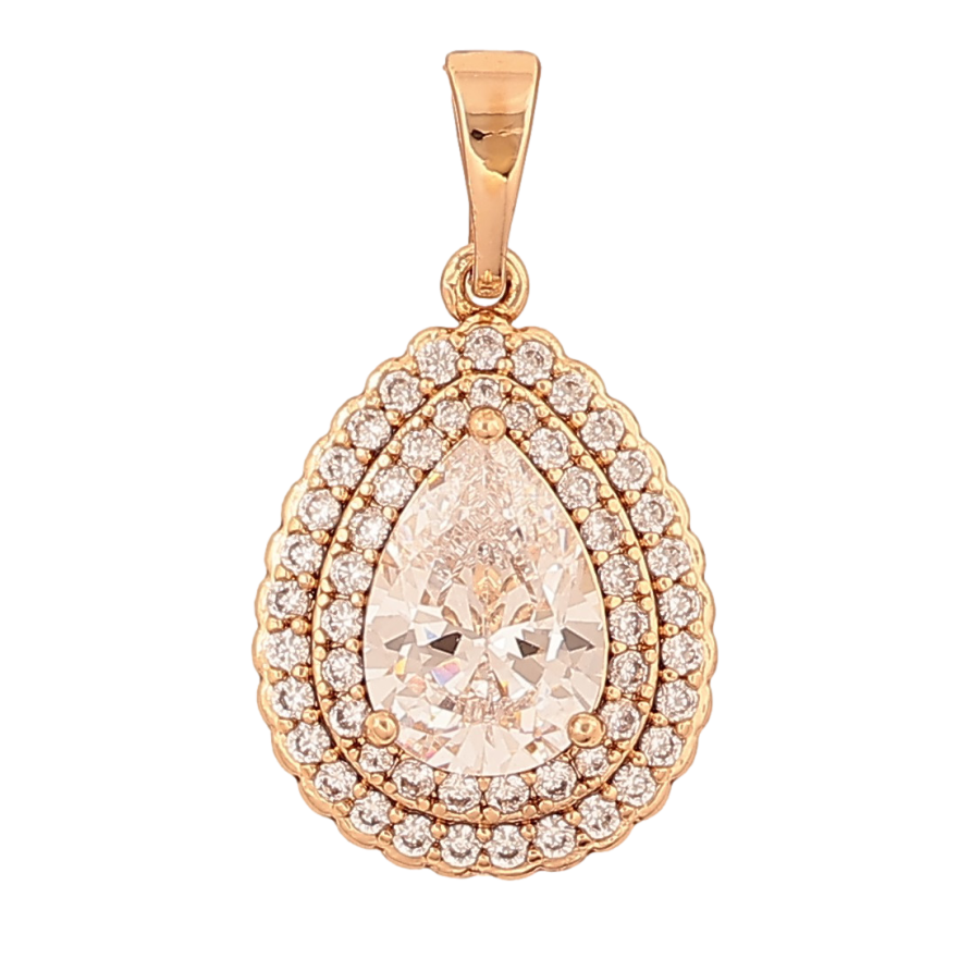 Кулон Xuping цвет Позолота 18K "Капелька с инкрустацией кристаллами" для цепочки до 5мм фото №1 Кулон Xuping цвет Позолота 18K "Капелька с инкрустацией кристаллами" для цепочки до 5мм фото №1