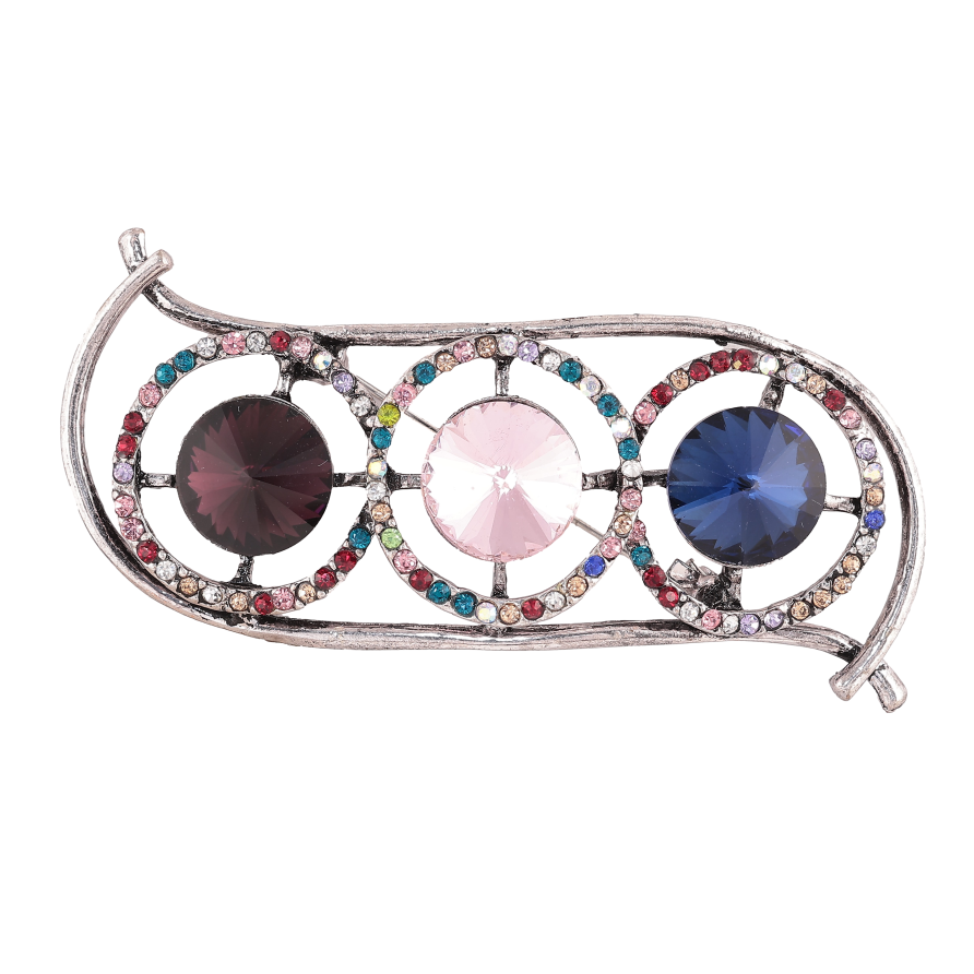 Брошь "Композиция с разноцветными стразами" фото №1 Брошь "Композиция с разноцветными стразами" фото №1